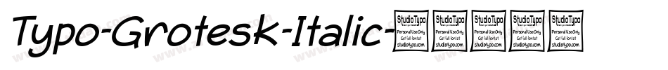 Typo-Grotesk-Italic字体转换