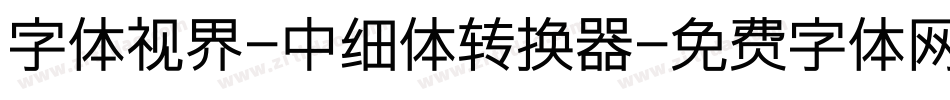 字体视界-中细体转换器字体转换
