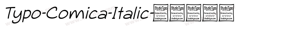 Typo-Comica-Italic字体转换