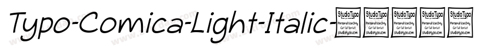 Typo-Comica-Light-Italic字体转换
