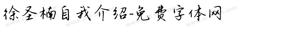 徐圣楠自我介绍字体转换