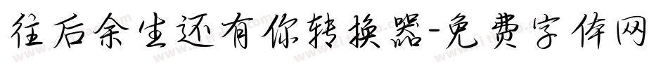 往后余生还有你转换器字体转换