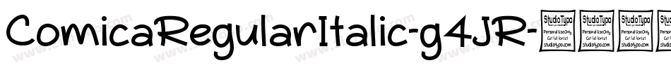 ComicaRegularItalic-g4JR字体转换