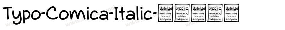 Typo-Comica-Italic字体转换