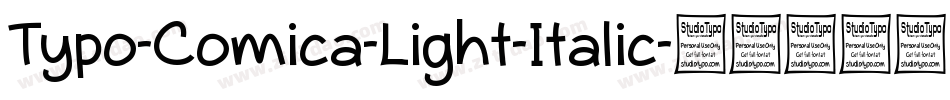 Typo-Comica-Light-Italic字体转换