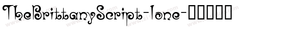TheBrittanyScript-lone字体转换