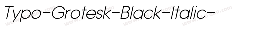 Typo-Grotesk-Black-Italic字体转换