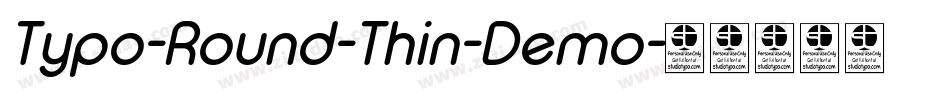 Typo-Round-Thin-Demo字体转换