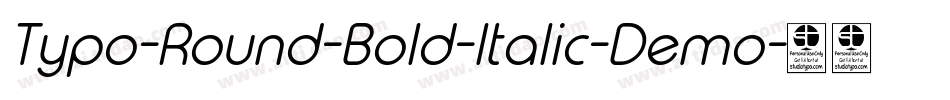 Typo-Round-Bold-Italic-Demo字体转换