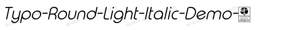 Typo-Round-Light-Italic-Demo字体转换