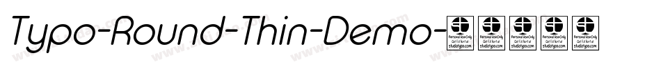 Typo-Round-Thin-Demo字体转换