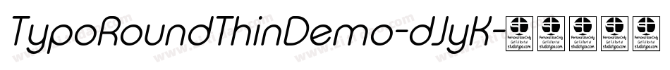TypoRoundThinDemo-dJyK字体转换