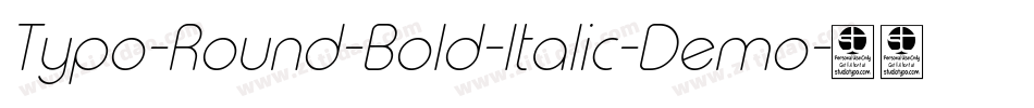 Typo-Round-Bold-Italic-Demo字体转换