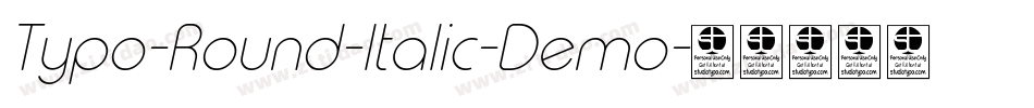 Typo-Round-Italic-Demo字体转换