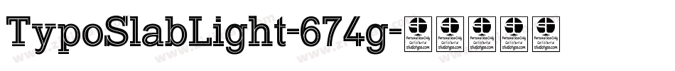 TypoSlabLight-674g字体转换