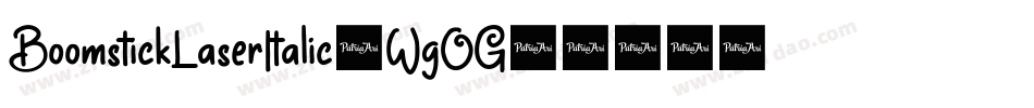 BoomstickLaserItalic-WgOG字体转换