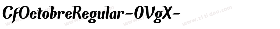 CfOctobreRegular-0VgX字体转换