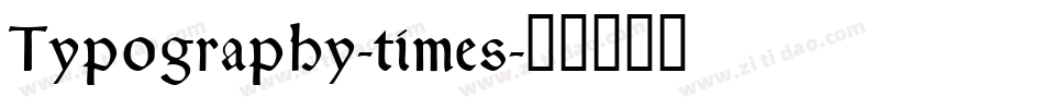 Typography-times字体转换