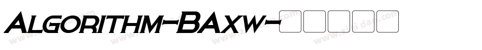 Algorithm-BAxw字体转换