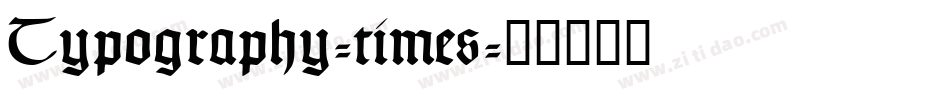 Typography-times字体转换