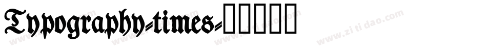 Typography-times字体转换