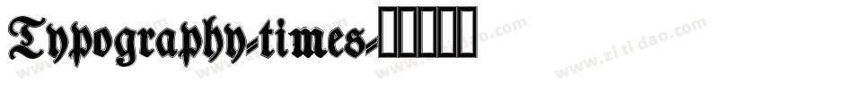 Typography-times字体转换