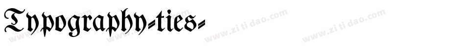 Typography-ties字体转换