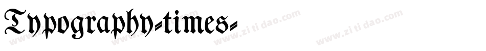 Typography-times字体转换