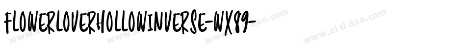 FlowerLoverHollowInverse-wX89字体转换