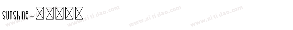 Sunshine字体转换