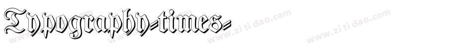 Typography-times字体转换