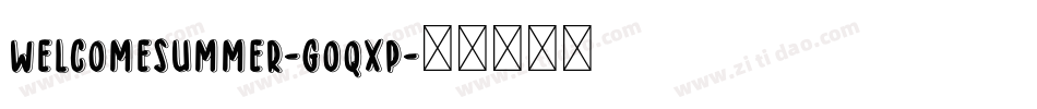 WelcomeSummer-GOqXP字体转换
