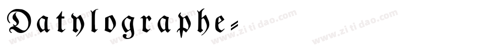 Datylographe字体转换
