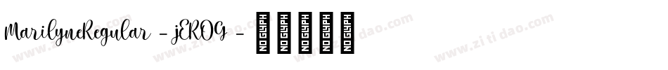MarilyneRegular-jEROG字体转换
