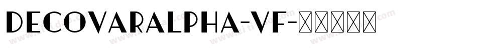 DecovarAlpha-VF字体转换