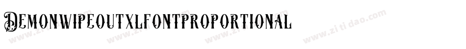 Demonwipeoutxlfontproportional-7OqP字体转换