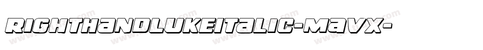 RightHandLukeItalic-mAVx字体转换