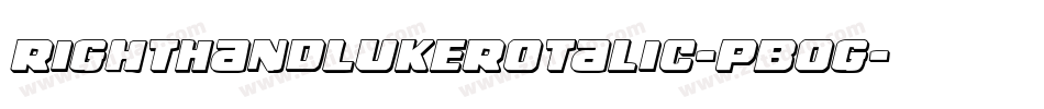 RightHandLukeRotalic-PBog字体转换