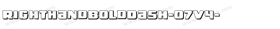 RightHandBoldDash-o7V4字体转换 RightHandBoldDash-o7V4字体转换