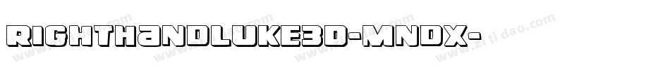 RightHandLuke3D-Mndx字体转换