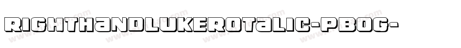 RightHandLukeRotalic-PBog字体转换