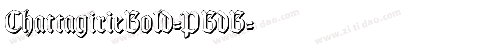 ChattagirieBold-PBdB字体转换