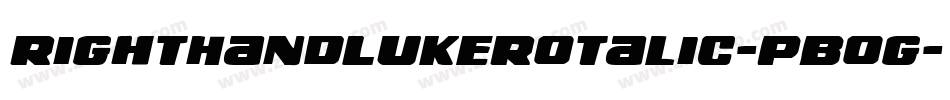 RightHandLukeRotalic-PBog字体转换