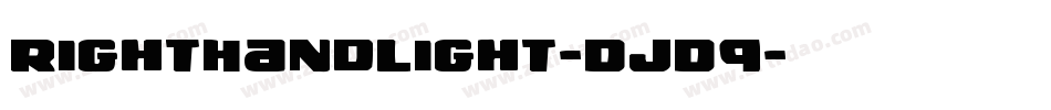 RightHandLight-DjD9字体转换 RightHandLight-DjD9字体转换