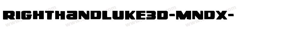 RightHandLuke3D-Mndx字体转换