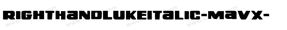 RightHandLukeItalic-mAVx字体转换