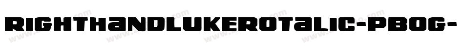RightHandLukeRotalic-PBog字体转换