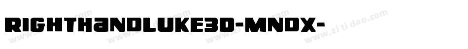 RightHandLuke3D-Mndx字体转换