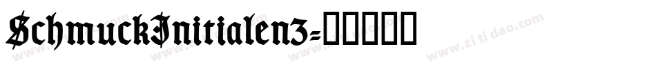 SchmuckInitialen3字体转换