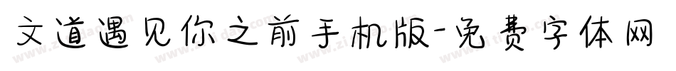 文道遇见你之前手机版字体转换